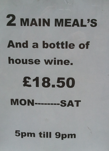 Stroud pub notice