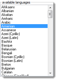 available languages