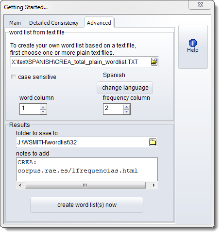 importing text into wordlist