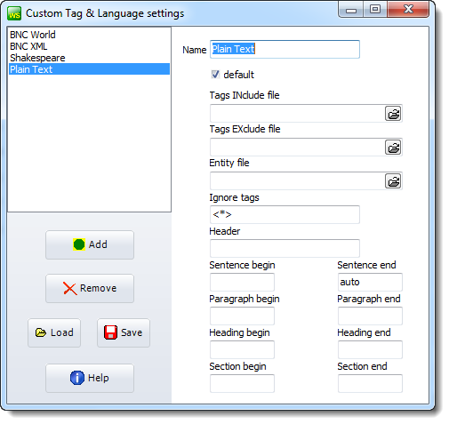 customising tag settings form