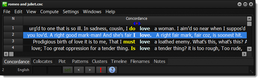 Glossy concordance