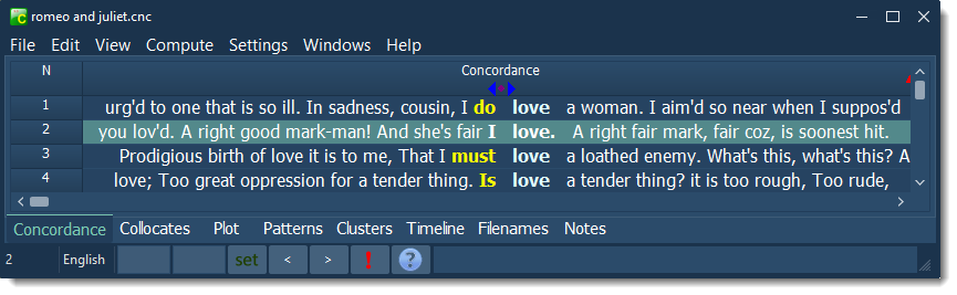 Calypso concordance
