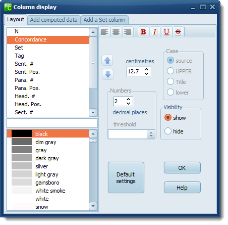 editing headings in layout