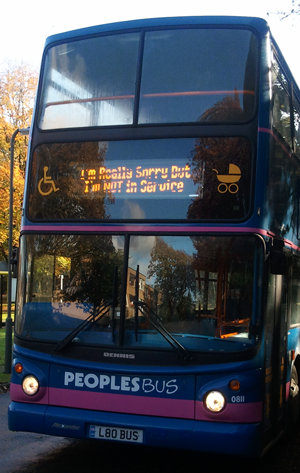 polite bus sign