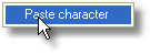 paste a character