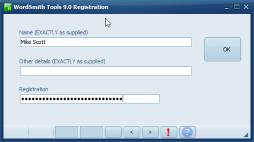 registration screen